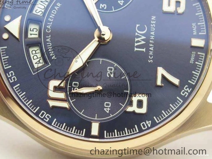MIROTIME 0730 Big Pilot Real PR IW502701 RG YLF 1:1 Best Edition Blue Dial On Calfskin Strap A Classic 7225